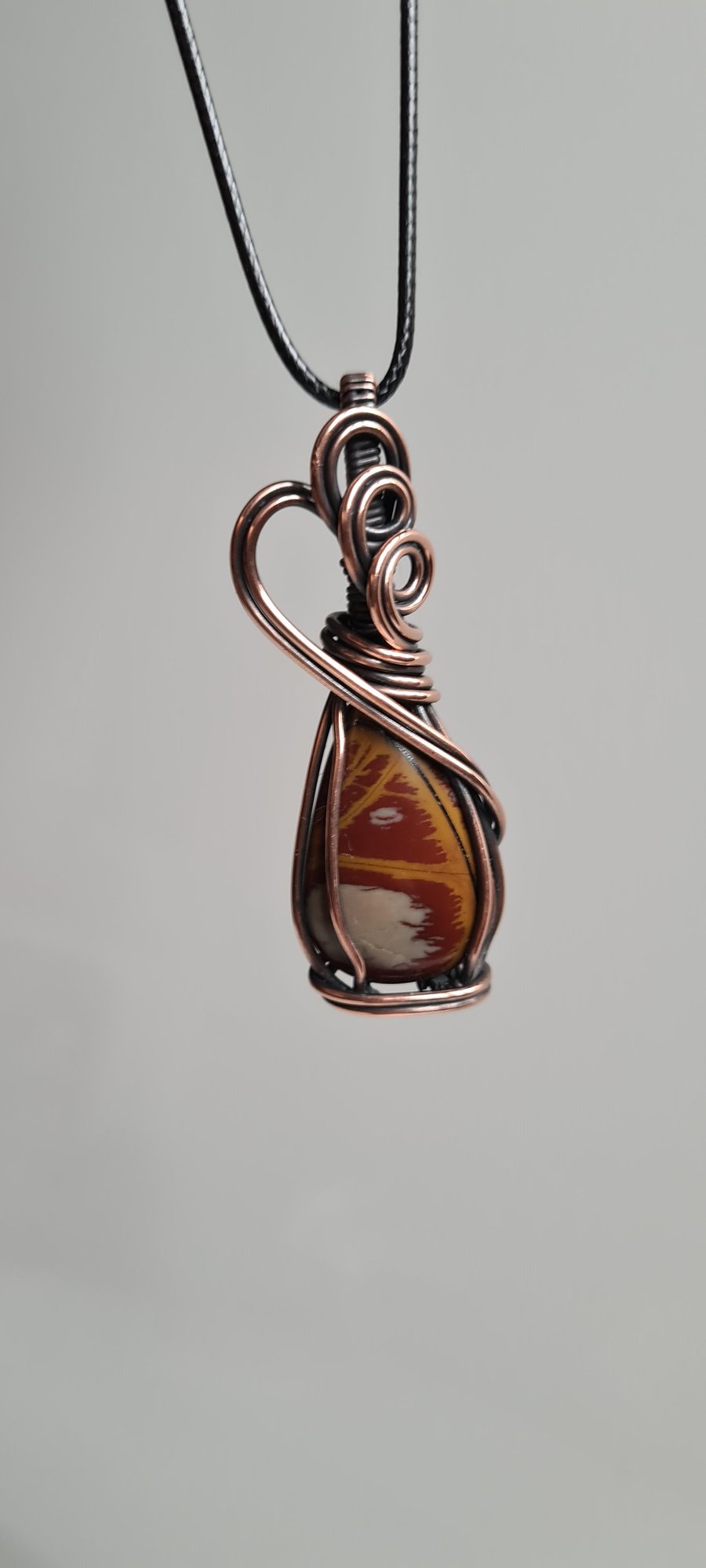 Handmade Noreena Jasper & Copper Pendant Necklace Gift Boxed Crystal Jewellery