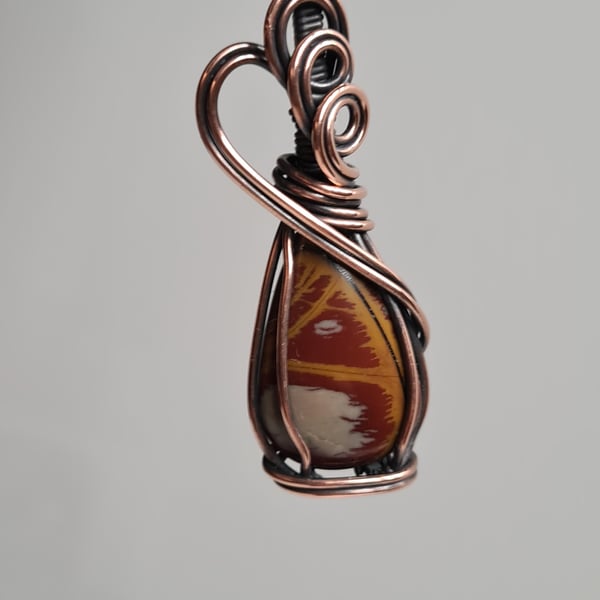 Handmade Noreena Jasper & Copper Pendant Necklace Gift Boxed Crystal Jewellery