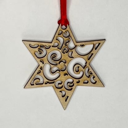 Mini wooden star
