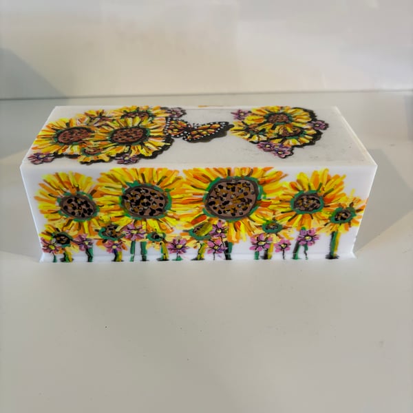 A hand painted and sealed keepsake box by Andrew Jenkins 