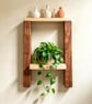 Handcrafted Dual-Tone Wood Shadow Box Shelf