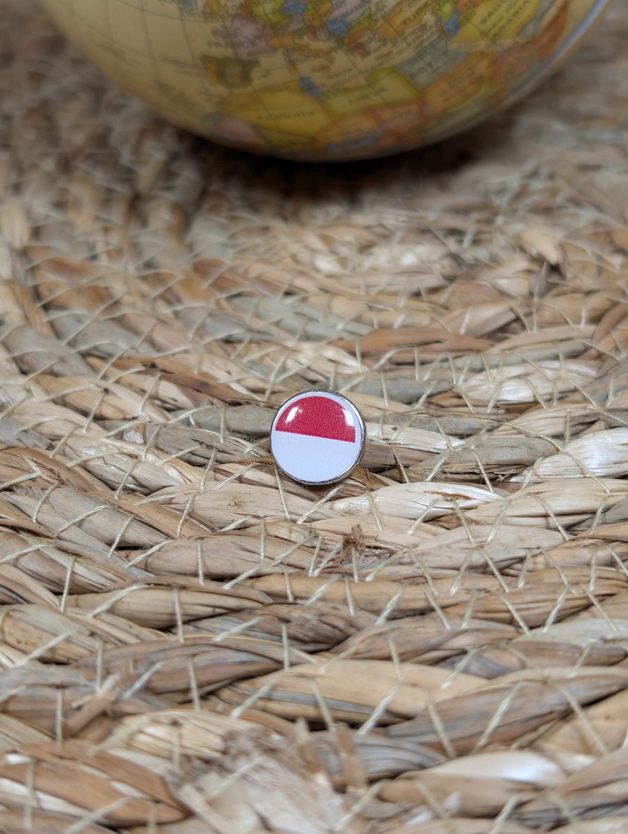 Indonesia Flag Map Pin – Southeast Asia Travel Map Push Pin for Wooden Maps