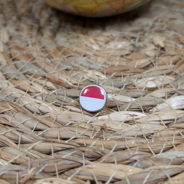 Indonesia Flag Map Pin – Southeast Asia Travel Map Push Pin for Wooden Maps