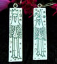 Handmade bird earrings, sterling silver long legged birds, artist designed - Image 3