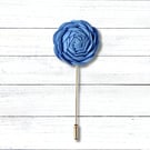 Flower Lapel Pin, Rose Buttonhole, Mixed Colours