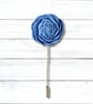 Blue Flower Lapel Pin, Wedding Buttonhole, flower brooch - Image 1