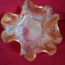 Handmade epoxy resin decorative bowl.