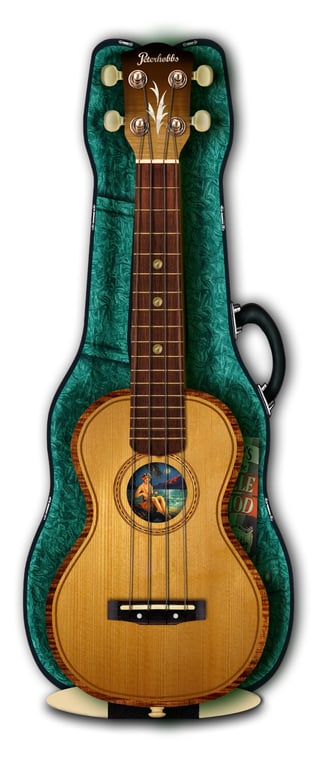 Ukulele 3D music greeting card