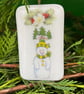 Unique Handcrafted Snowman Christmas with Artisan Fused Glass Tree Decoration