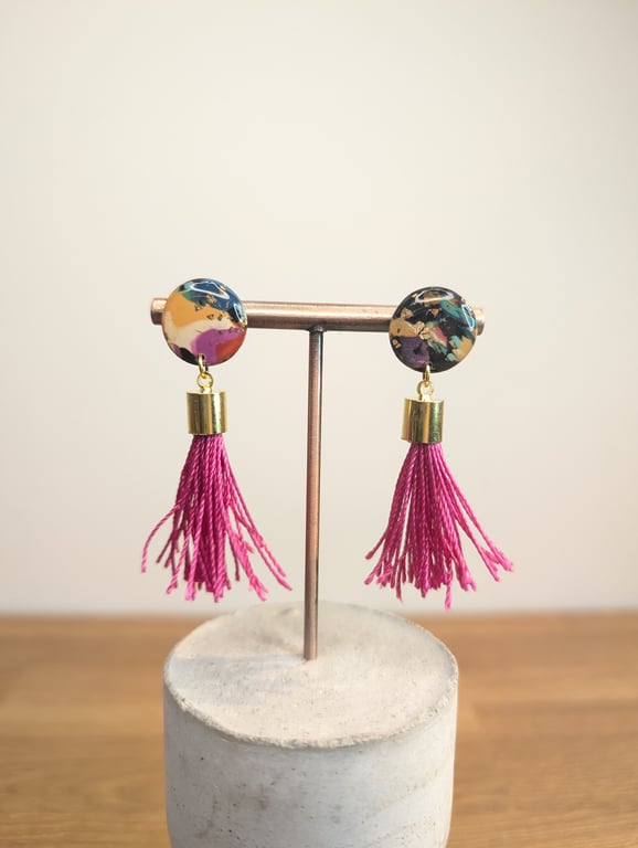 Summer bloom scrap tassel dangles