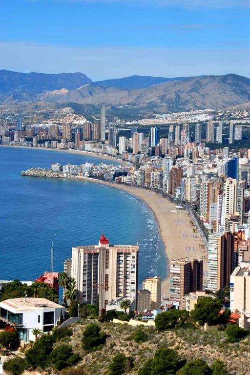 Benidorm Cityscape Skyline Costa Blanca Spain Photograph Print