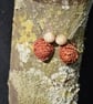 Nectorine and wooden beads necklace. - Image 2