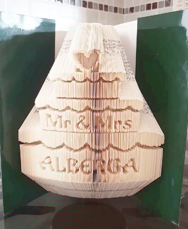Wedding Cake (Custom name) COMBI Book Folding Pattern - EMAILED PDF PATTERN