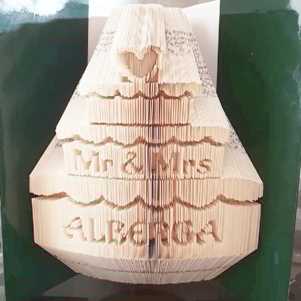 Wedding Cake (Custom name) COMBI Book Folding Pattern - EMAILED PDF PATTERN