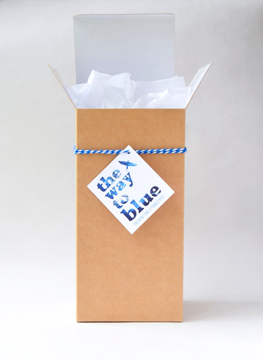 Brown Kraft Gift Box for 'The Way to Blue' Cyanotype Vases