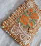 Golden marigolds textile brooch  - Image 3