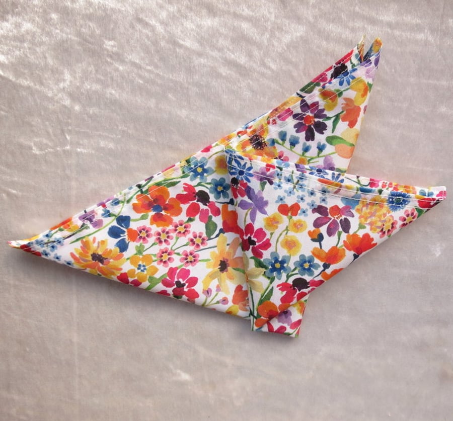 Liberty Lawn handkerchief.  Dreams of Summer.  Cotton hankie.