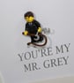 MR GREY - FIFTY SHADES OF GREY - VALENTINE FRAMED CUSTOM MINIFIGURE - Image 3
