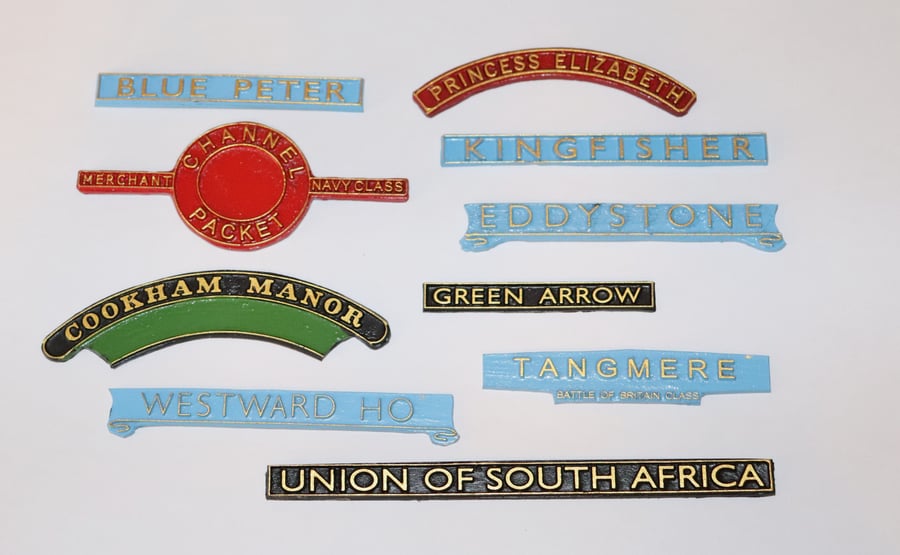 Heritage Railway engine nameplates, 1 of 10 to chose from.