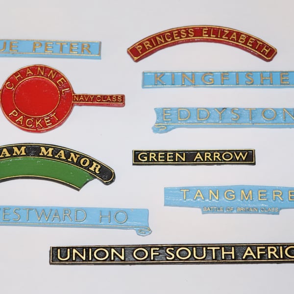 Heritage Railway engine nameplates, 1 of 10 to chose from.