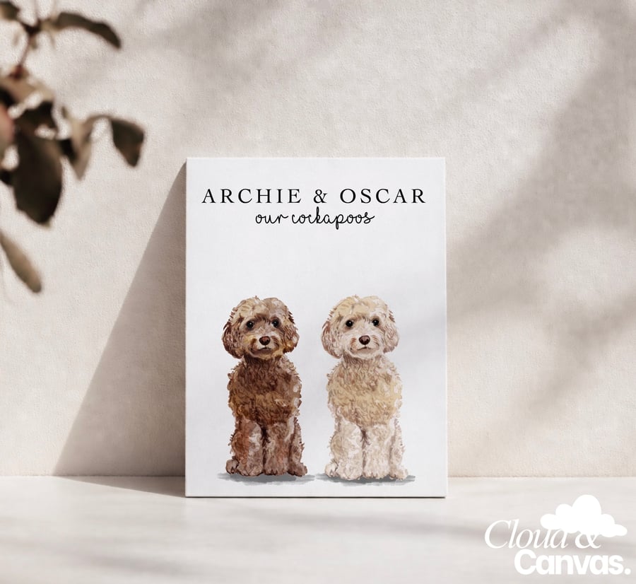 Watercolour inspired dog prints