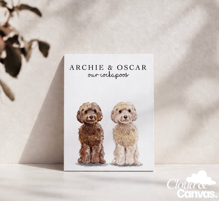 Watercolour inspired dog prints