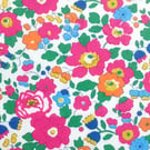 Liberty Tana Lawn Fabric 10inch Square - BETSY Deep Pink Floral 