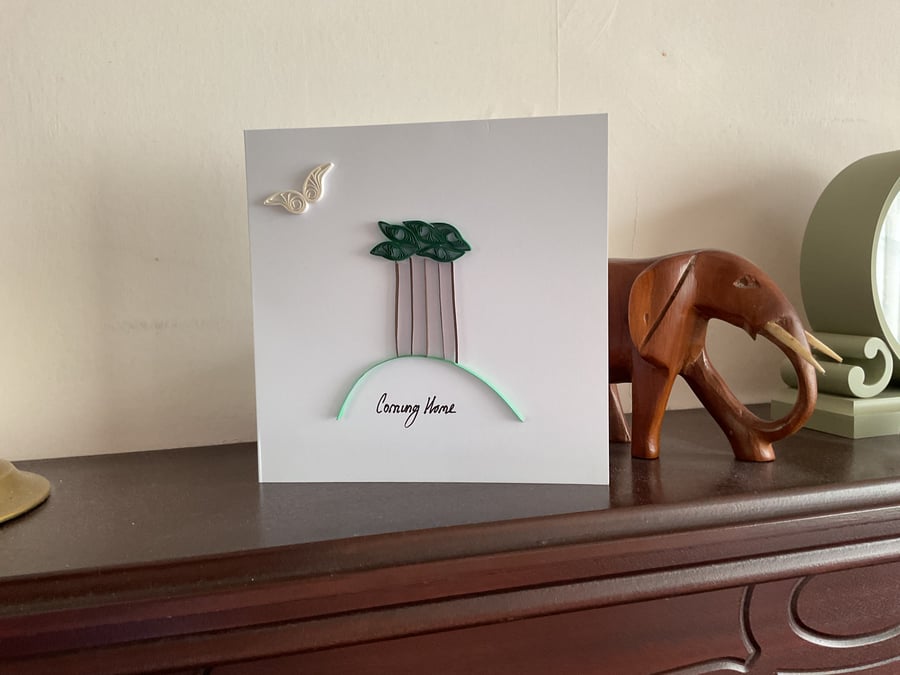  Quilled 'Coming Home' Trees Greetings Card