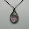 Marble clay pendant 