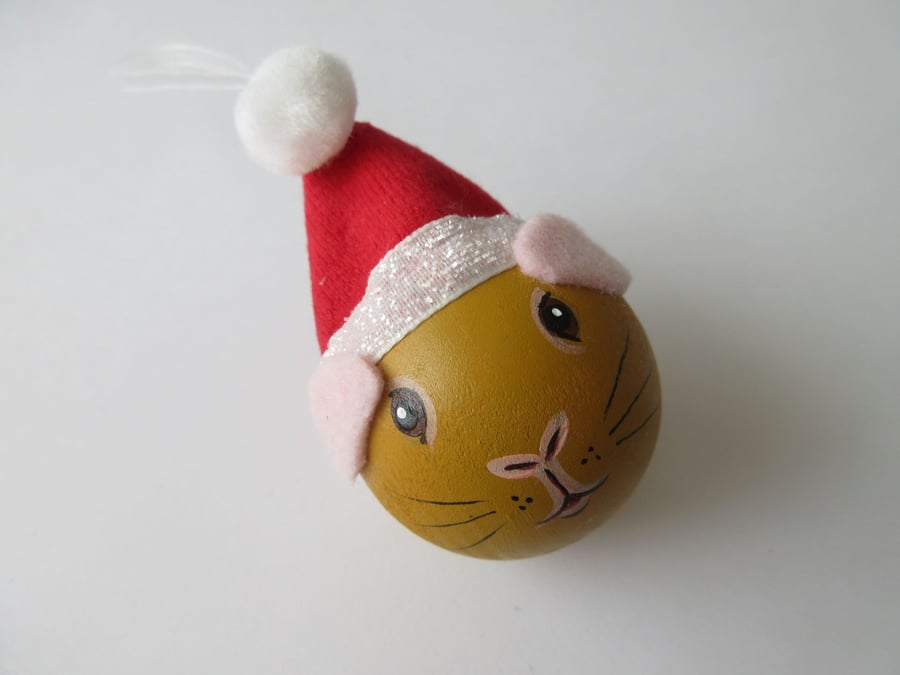 Guinea Pig Bauble Christmas Tree Hanging Decoration Guinea Pig Head
