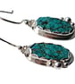 Turquoise Earrings Sterling Silver Jewellery Gift Oval Tibetan Gemstone - Image 4