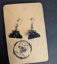 Black Moth Drop Earrings - Handcrafted Gothic Jewellery - Image 2