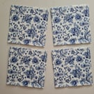 4 Paper napkins for decoupage delft blue and white design