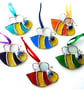 Bee Mini Suncatcher Stained Glass Handmade Colour Choice Gift