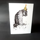 Blank Birthday Tiger Greeting Card
