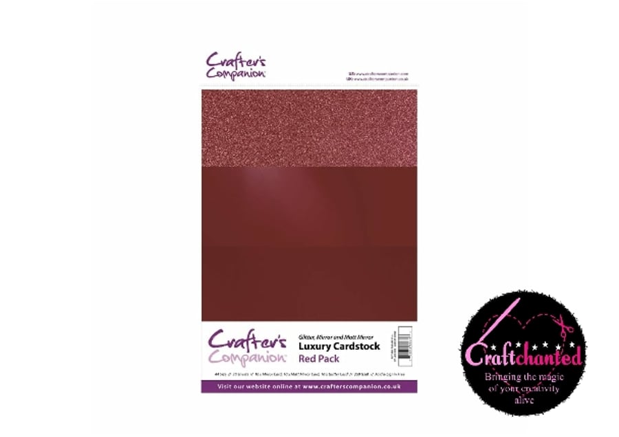 Crafter's Companion - Luxury Cardstock Pack - Red - A4 - 250gsm - 30 Sheets