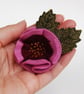 Double Pink Rose Brooch - Image 3