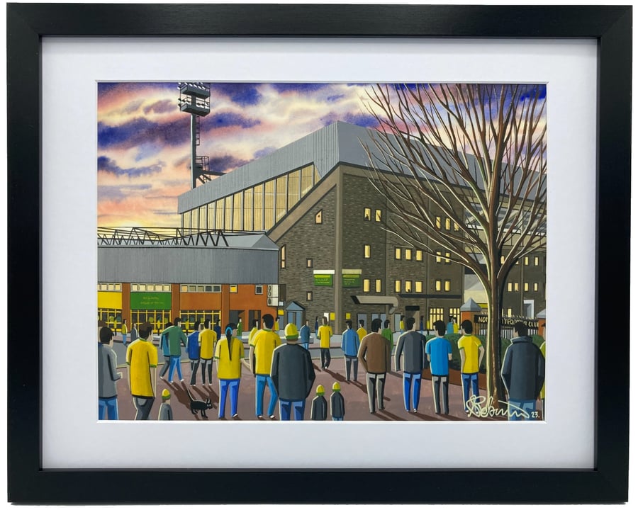 Norwich, Framed & Unframed Fine Art Print, City Football FC, Stadium Gift