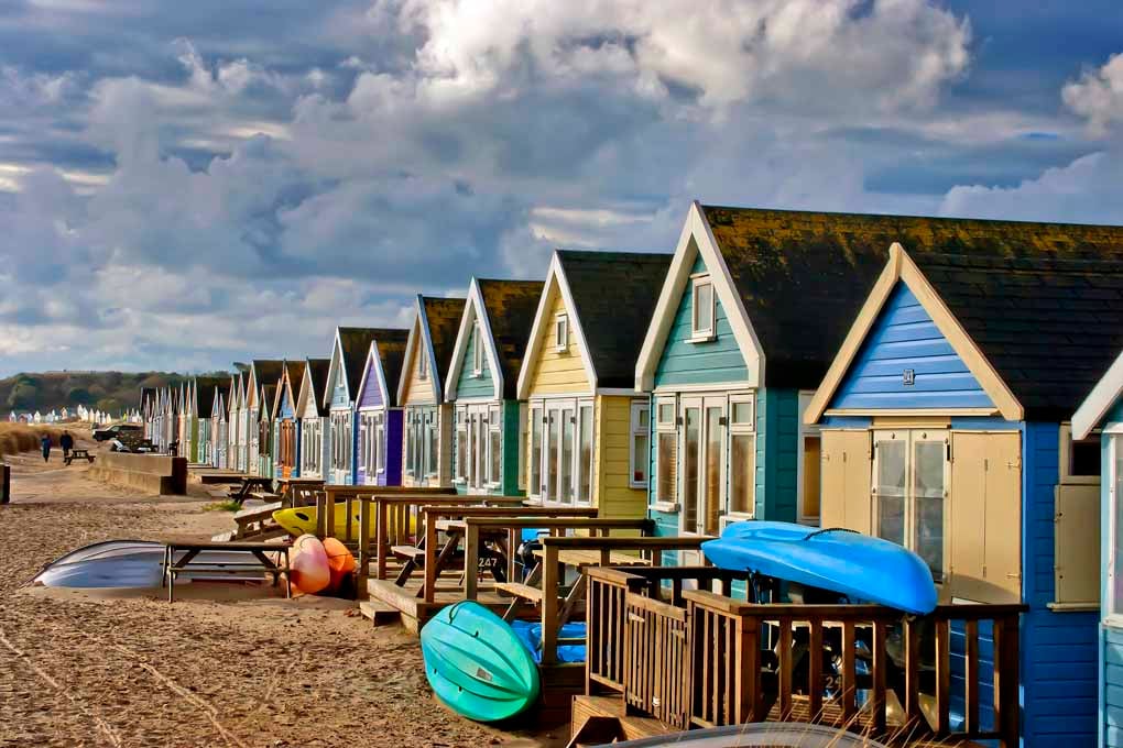 Beach Huts Hengistbury Head Dorset Coast Photograph Print