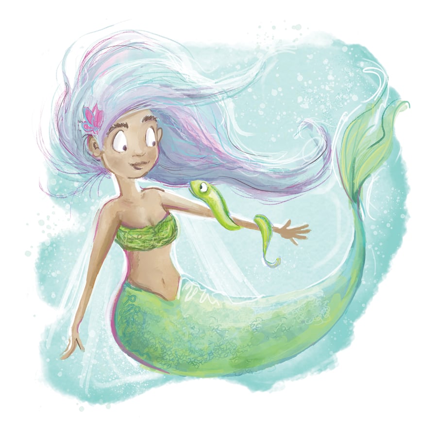 Mermaid & Eel Print