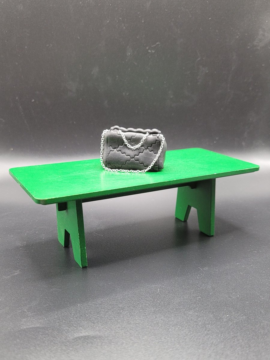 Miniature Polymer Clay Handbag, Dollhouse Accessory, 1:12 Scale Collector Item