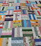 Patchwork Fabric Throw, Quilt - Rainbow - Image 3
