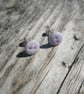 Lavander Spotty Button Studs - Image 1