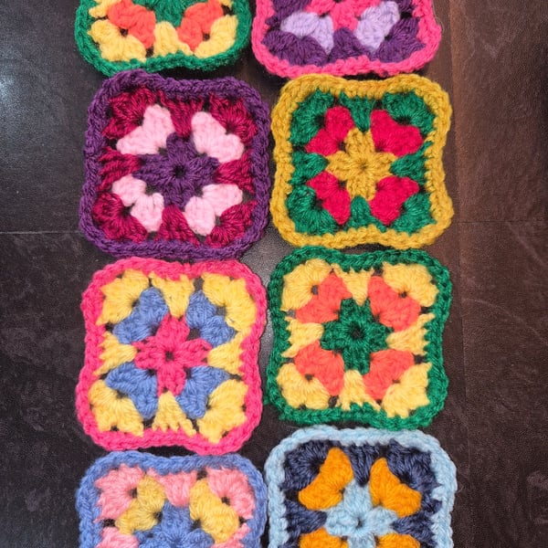 Handmade Crochet Granny Squares 