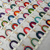 Macrame rainbow keyrings 1