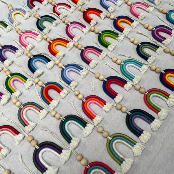 Macrame Rainbow Keyrings 