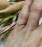  Wishbone Trilogy Ring Size - F.5 (UK) - Handmade, Sterling Silver, CZ - Image 4