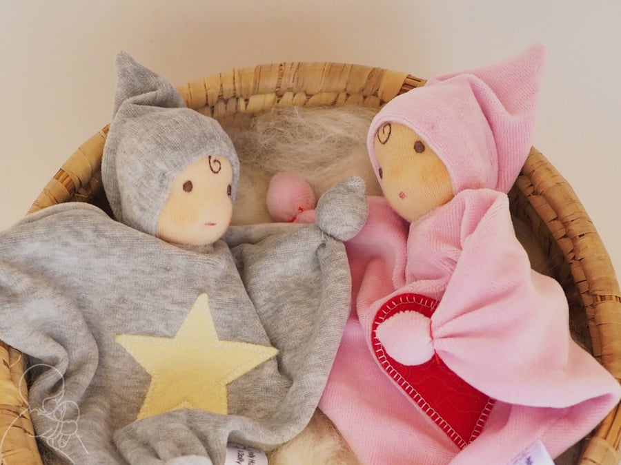 First waldorf natural doll for baby