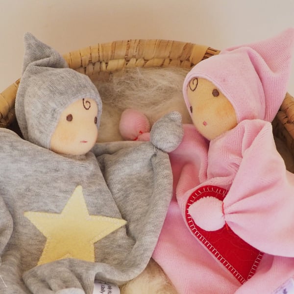 First waldorf natural doll for baby
