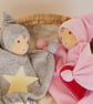 First waldorf natural doll for baby